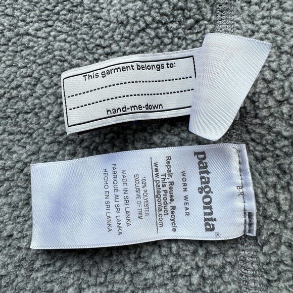 Patagonia Fleece Jacket Long Sleeve Zip Up Gray XXL Fits Like L Polyester - Picture 10 of 13